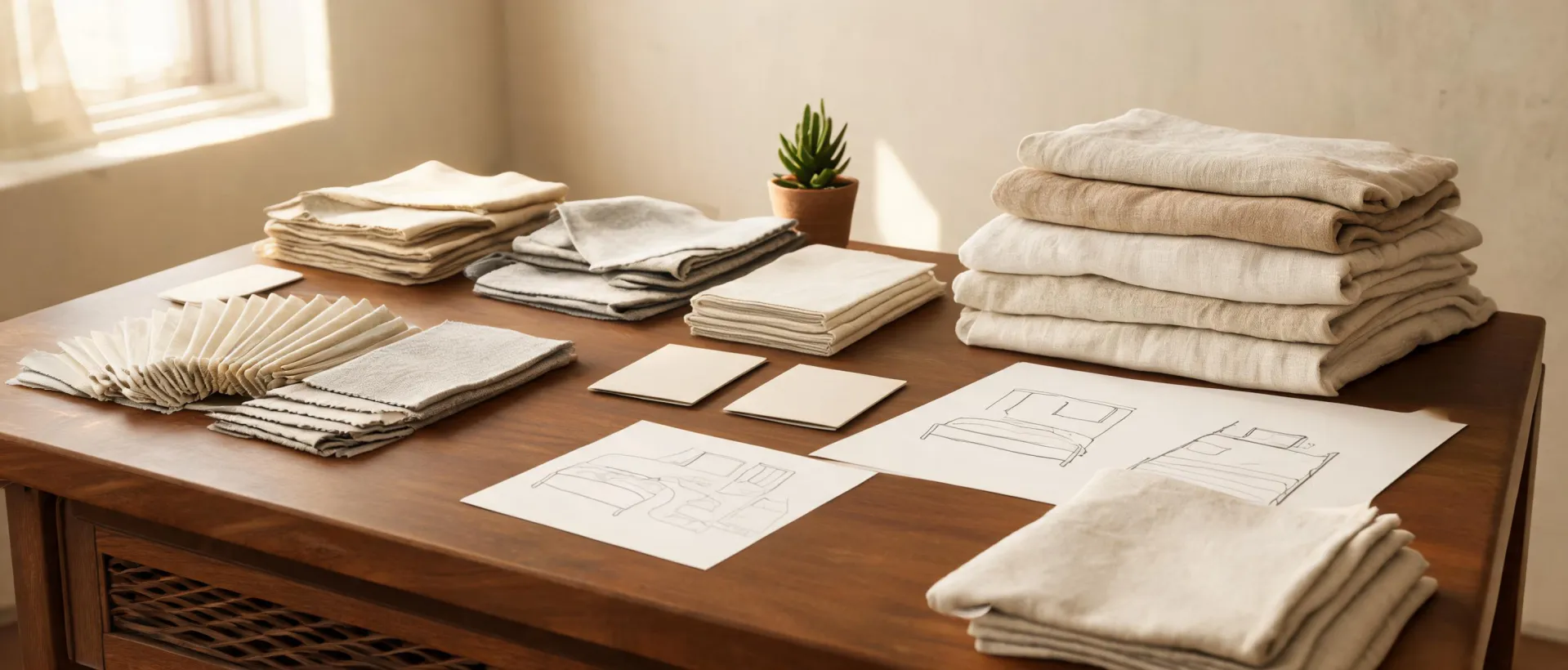 Coyuchi textile service table
